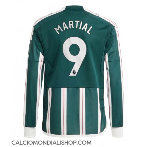 Maglie da calcio Manchester United Anthony Martial #9 Seconda Maglia 2023-24 Manica Lunga